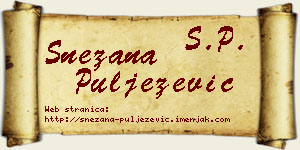Snežana Puljezević vizit kartica